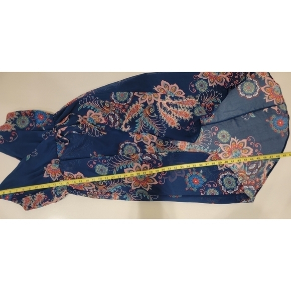 iZ Byer High Low Floral Motif Summer Dress - Picture 7 of 11